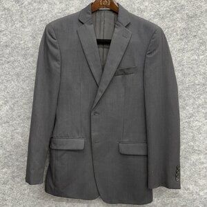 DKNY Macy's Men's Blazer Sport Coat Suit Jacket Luxury 100% Wool Gray
